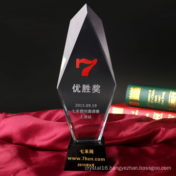 Manufacturer High Quality Glass Award Crystal Trophy for Crystal Gifts